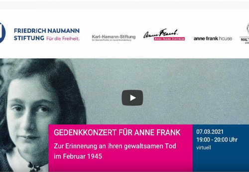 Gendenkkonzert für Anne Frank